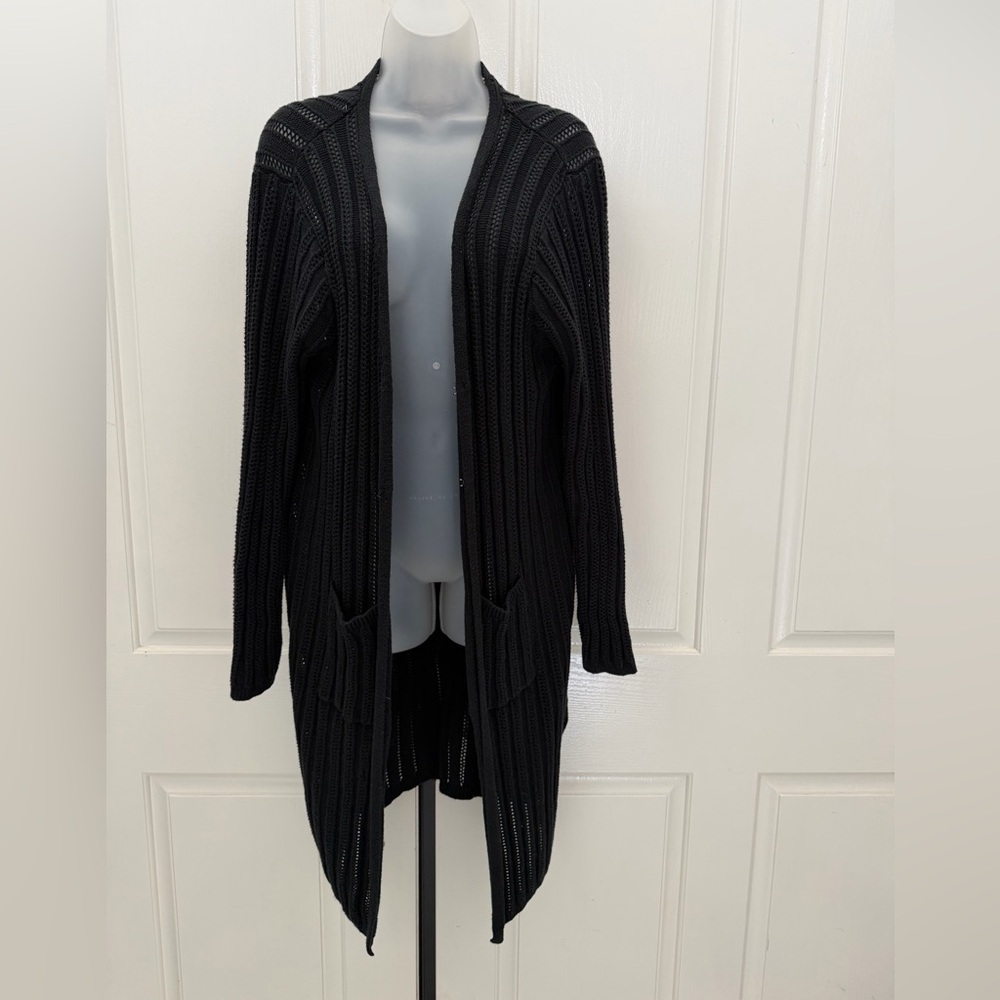 Audrey Parks + Francesca’s Long Black Cardigan Sweater XL